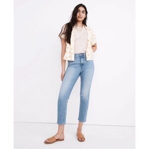 MADEWELL The High-Rise Slim Boyjean in Summit Wash: Summerweight Edition